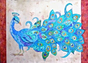 Peacock Floorcloth 